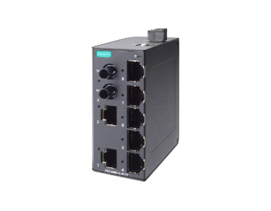 Moxa EDS-2008-EL-M-ST - 8-Port Entry-level Unmanaged Switch, 7 Fast TP ports, 1 multi-mode port, ST, -10 to 60 Degree C by MOXA