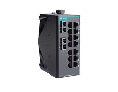 Moxa EDS-2016-ML-MM-SC-T - Unmanaged Ethernet switch with 14 10/100BaseT(X) ports, 2 100BaseFX multi-mode ports with SC connecto by MOXA