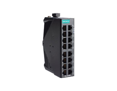 Moxa EDS-2016-ML-T - Unmanaged Ethernet switch with 16 10/100BaseT(X) ports, and -40 to 75 degree C operating temp. by MOXA