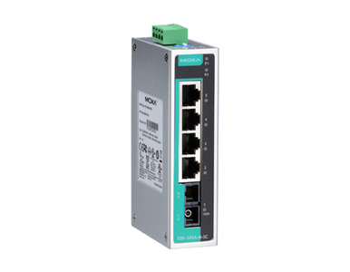 Moxa EDS-205A-S-SC-IEX - Unmanaged switch with 4 10/100BaseT(X) ports, and 1 100BaseFX single-mode port with SC connector by MOXA