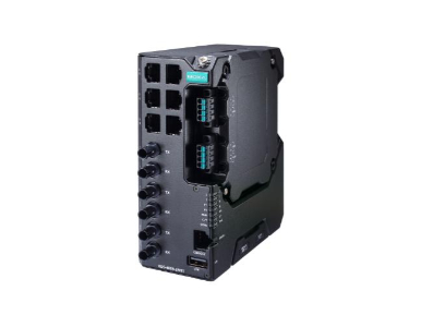 Moxa EDS-4009-3MST-LV - Managed Ethernet switch with 6 10/100BaseT(X) ports, 3 100BaseFX multi-mode ports with ST connectors by MOXA