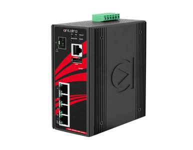 Antaira LMX-0501G-SFP-T-V2 - 5-Port Industrial Gigabit Light Layer 3 Managed Ethernet Switch, w/4*10/100/1000Tx + 1*100/1000 SFP by ANTAIRA