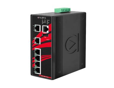 Antaira LMX-0600-T-V2 - 6-Port Industrial Light Layer 3 Managed Ethernet Switch, with 6*10/100Tx, 12~48VDC Power Input; Version by ANTAIRA