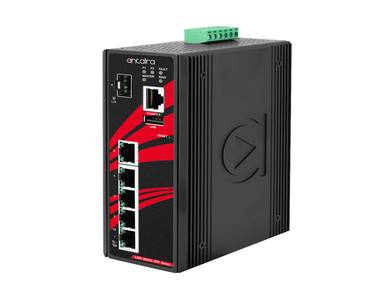 Antaira LMX-0601G-SFP-T-V2 - 6-Port Industrial Gigabit Light Layer 3 Managed Ethernet Switch, with 5*10/100/1000Tx and 1*100/100 by ANTAIRA
