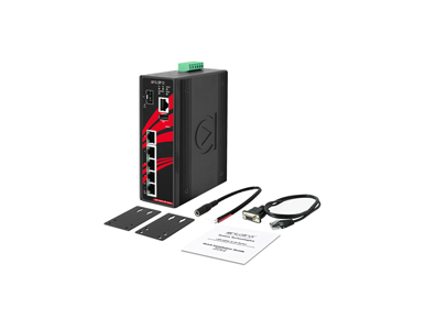 Antaira LMX-0601G-SFP-V2 - 6-Port Industrial Gigabit Light Layer 3 Managed Ethernet Switch, with 5*10/100/1000Tx and 1*100/1000 by ANTAIRA