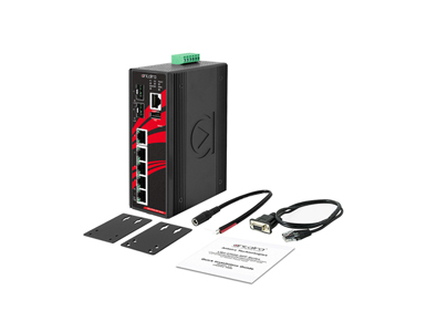 Antaira LMX-0702G-SFP-V2 - 7-Port Industrial Gigabit Light Layer 3 Managed Ethernet Switch, w/5*10/100/1000Tx and 2*100/1000 SFP by ANTAIRA