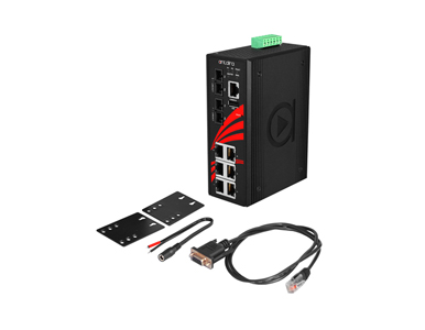 Antaira LMX-0802-M-T - 8-Port Industrial Light Layer 3 Managed Ethernet Switch, w/6*10/100Tx Ports + 2*100Fx Multi-Mode SC Fiber by ANTAIRA