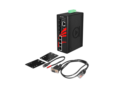 Antaira LMX-0804G-SFP - 8-Port Industrial Gigabit Light Layer 3 Managed Ethernet Switch, w/4*10/100/1000Tx Ports + 4*100/1000Fx by ANTAIRA