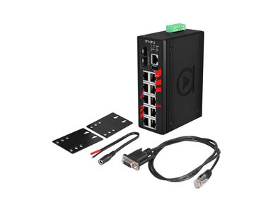Antaira LMX-1202G-SFP - 12-Port Industrial Gigabit Light Layer 3 Managed Ethernet Switch, w/10*10/100/1000Tx + 2*100/1000 SFP by ANTAIRA