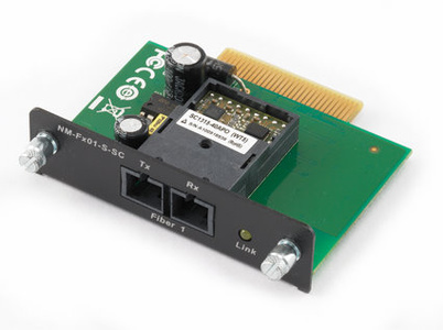 Moxa NM-FX01-S-SC-T - One 100BaseFx single mode Ethernet with SC connector module, -40 to 75  Degree C by MOXA