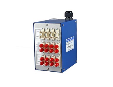 DINSpace SNAPXL-24ST-MM - SNAPXL Compact Fiber Patch Panel with 12ea. multimode ST/ST duplex fiber adapters. by DINSPACE