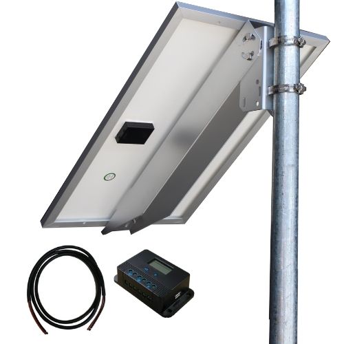 Tycon Systems TPSK12-35W - 30W 12V Solar Kit: 30W Panel, Pole Mount, Controller, Cable, Supports 8W continuous